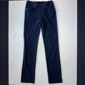 PGA Tour Golf Slacks Women S Navy Slim Stretch Tummy Control Moisture Wicking